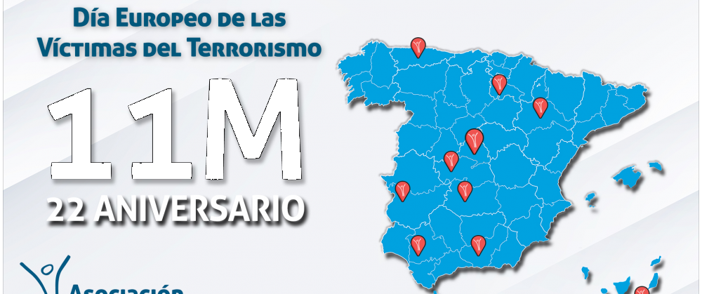 Acompáñanos a rendir homenaje a las víctimas del terrorismo en el 22 aniversario del 11M